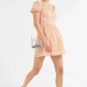 Urban outfitters Gingham Seersucker Mini Dress L